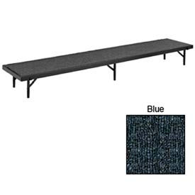 National Public Seating RS16C-04 Riser Straight with Carpet - 96"L x 18"W x 16"H - Blue image.