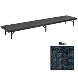 National Public Seating RT24C-04 Riser Tapered with Carpet - 72"L x 18"W x 24"H - Blue image.