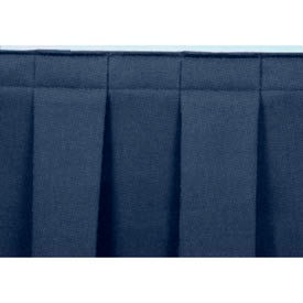 National Public Seating SB16-4-04 4L Box-Pleat Skirting for 16"H Stage - Blue image.