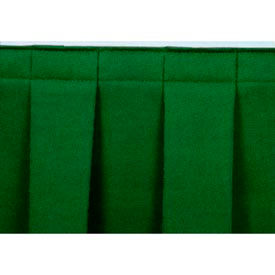 National Public Seating SB16-4-06 4L Box-Pleat Skirting for 16"H Stage - Green image.