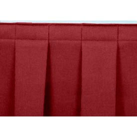 National Public Seating SB16-4-40 4L Box-Pleat Skirting for 16"H Stage - Red image.