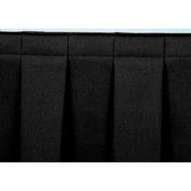 National Public Seating SB24-8-10 8L Box-Pleat Skirting for 24"H Stage - Black image.