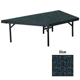 National Public Seating SP3616C-04 Stage Pie Unit with Carpet for 36"W x 16"H Stage Units - Blue image.