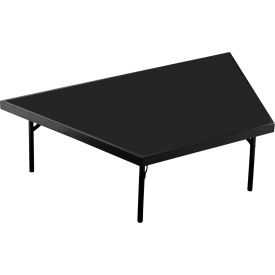 NPS® Stage Pie Compatible with 3 x 8 Stage Polydeck Floor 33"L x 57"W x 16"H Black 