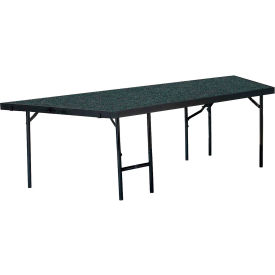 National Public Seating SP3624C-10 Stage Pie Unit with Carpet for 36"W x 24"H Stage Units - Black image.