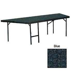 National Public Seating SP3624C-04 Stage Pie Unit with Carpet for 36"W x 24"H Stage Units - Blue image.