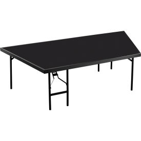 NPS® Stage Pie Compatible with 3 x 8 Stage Polydeck Floor 33"L x 83"W x 24"H Black 