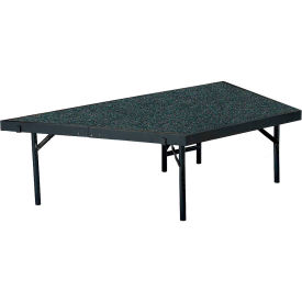 National Public Seating SP3632C-02 NPS® Stage Pie Compatible With a 3x8x32" Stage, Gray Carpet image.