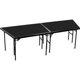 NPS® Stage Pie Compatible with 3 x 8 Stage Polydeck Floor 33"L x 110"W x 32"H Black 