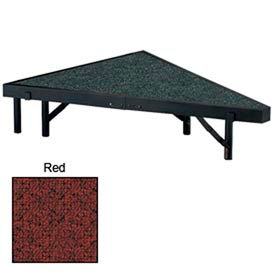 Stage Pie Unit with Carpet for 36""W x 8""H Stage Units - Red