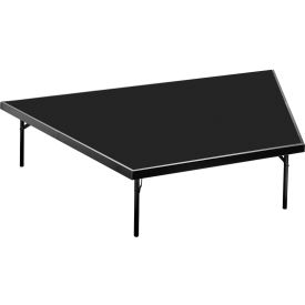 NPS® Stage Pie Compatible with 4 x 8 Stage Polydeck Floor 45"L x 75"W x 16"H Black 