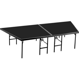 NPS® Stage Pie Compatible with 4 x 8 Stage Polydeck Floor 45"L x 111"W x 24"H Black 