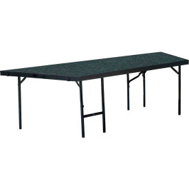 National Public Seating SP4832C-02 NPS® Stage Pie Compatible With a 4x8x32" Stage, Gray Carpet image.