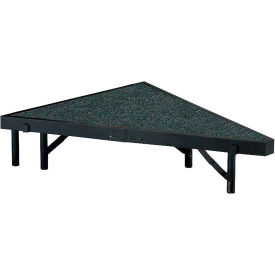 Stage Pie Unit with Carpet for 48""W x 8""H Stage Units - Black