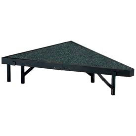 Stage Pie Unit with Carpet for 48""W x 8""H Stage Units - Grey