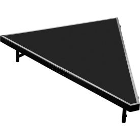 NPS® Stage Pie Compatible with 4 x 8 Stage Polydeck Floor 45"L x 39"W x 8"H Black 