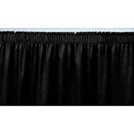 National Public Seating SS16-4-10 4L Shirred-Pleat Skirting for 16"H Stage - Black image.