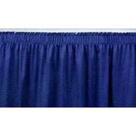 National Public Seating SS16-4-04 4L Shirred-Pleat Skirting for 16"H Stage - Blue image.