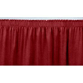 National Public Seating SS16-4-40 4L Shirred-Pleat Skirting for 16"H Stage - Red image.