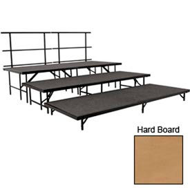 Stage Set with Hardboard - 96"L x 48"W - 8"H, 16"H, 24"H & Two Guard Rails view 2