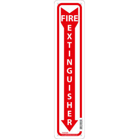 Global Industrial Fire Extinguisher Sign, 18x4, Aluminum