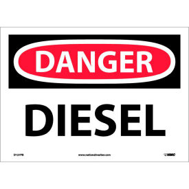 NMC D127PB OSHA Sign, Danger Diesel, 10