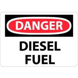 NMC D427P OSHA Sign Danger Diesel Fuel 7"" X 10"" White/Red/Black