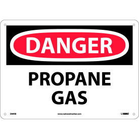 National Marker Company D84RB NMC D84RB OSHA Sign, Danger Propane Gas, 10" X 14", White/Red/Black image.