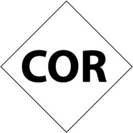 National Marker Company DCL142 NMC DCL142 NFPA Label Symbol, Cor, 2-1/2" X 2-1/2", White/Black, 5/Pk image.