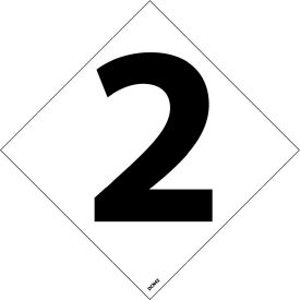 National Marker Company DCN42 NMC DCN42 NFPA Label Number, 2, 5" X 5", White/Black, 5/Pk image.