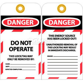 NMC LOTAG36-25 Tags, Danger Do Not Operate, 6