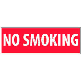 National Marker Company M11P NMC M11P No Smoking Area Sign, No Smoking, 4" X 12", White/Red image.