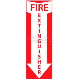 NMC M715AP Fire Sign Fire Extinguisher 4"" X 12"" White/Red