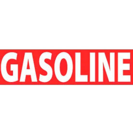 National Marker Company M725LP NMC M725LP Flammable/Combustible Sign, Gasoline, 2" X 5", White/Red image.