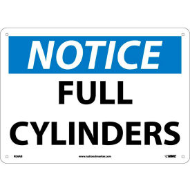 National Marker Company N26AB NMC N26AB OSHA Sign, Notice Full Cylinders, 10" X 14", White/Blue/Black image.