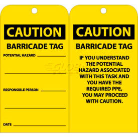 NMC RPT166 Tags, Caution Barricade Tag, 6