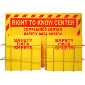 National Marker Company RTK82 NMC RTK82, Right To Know Information Center w/ 2 Racks, 20" x 28", Yellow image.