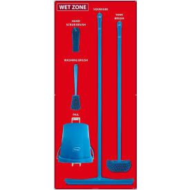 National Marker Company SBK111ACP National Marker Wet Zone Shadow Board Combo Kit, Red/Blue,68 X 30, Alum Composite Panel - SBK111ACP image.