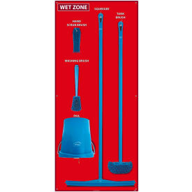 National Marker Wet Zone Shadow Board Combo Kit, Red/Black,68 X 30, Pro Series Acrylic - SBK112FG