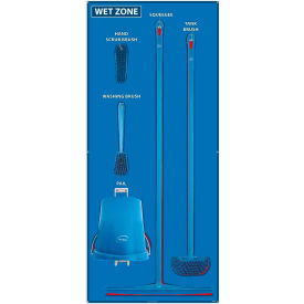 National Marker Wet Zone Shadow Board Combo Kit, Blue/Red,68 X 30, Alum Composite Panel - SBK114ACP