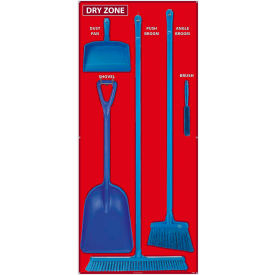 National Marker Dry Zone Shadow Board Combo Kit, Red/Blue,68 X 30, Aluminum - SBK127AL