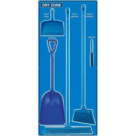 National Marker Company SBK131AL National Marker Dry Zone Shadow Board Combo Kit, Blue/Blue,68 X 30, Aluminum - SBK131AL image.