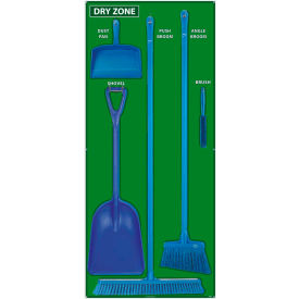 National Marker Company SBK135AL National Marker Dry Zone Shadow Board Combo Kit, Green/Blue,68 X 30, Aluminum - SBK135AL image.