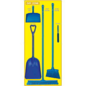 National Marker Dry Zone Shadow Board Combo Kit, Yellow/Blue,68 X 30, Aluminum - SBK139AL