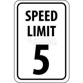 NMC TM17J Traffic Sign 5 MPH Speed Limit Sign 24"" X 18"" White/Black