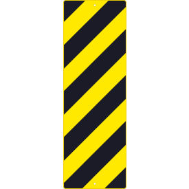 National Marker Company TM267K NMC TM267K Traffic Sign, Right Stripe Yellow Object Marker Sign, 12" X 36", Yellow image.