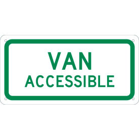 National Marker Company TMAS11G NMC TMAS11G Traffic Sign, Van Accessible, 6" X 12", White image.