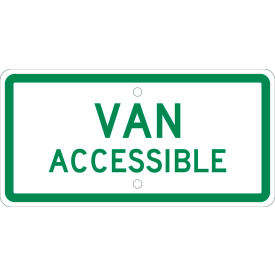 National Marker Company TMAS11H NMC TMAS11H Traffic Sign, Van Accessible, 6" X 12", White image.