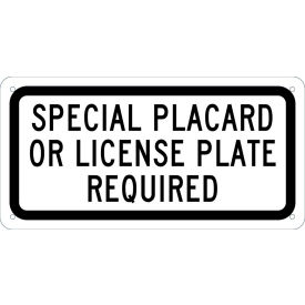 National Marker Company TMAS13G NMC TMAS13G Traffic Sign, Reserved Parking California, 6" X 12", White image.