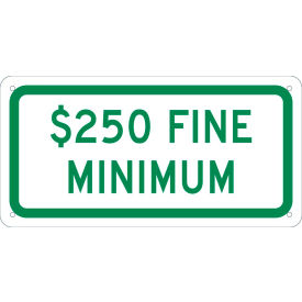 National Marker Company TMAS16G NMC TMAS15G Traffic Sign, Parking 250 Fine, 6" X 12", White image.